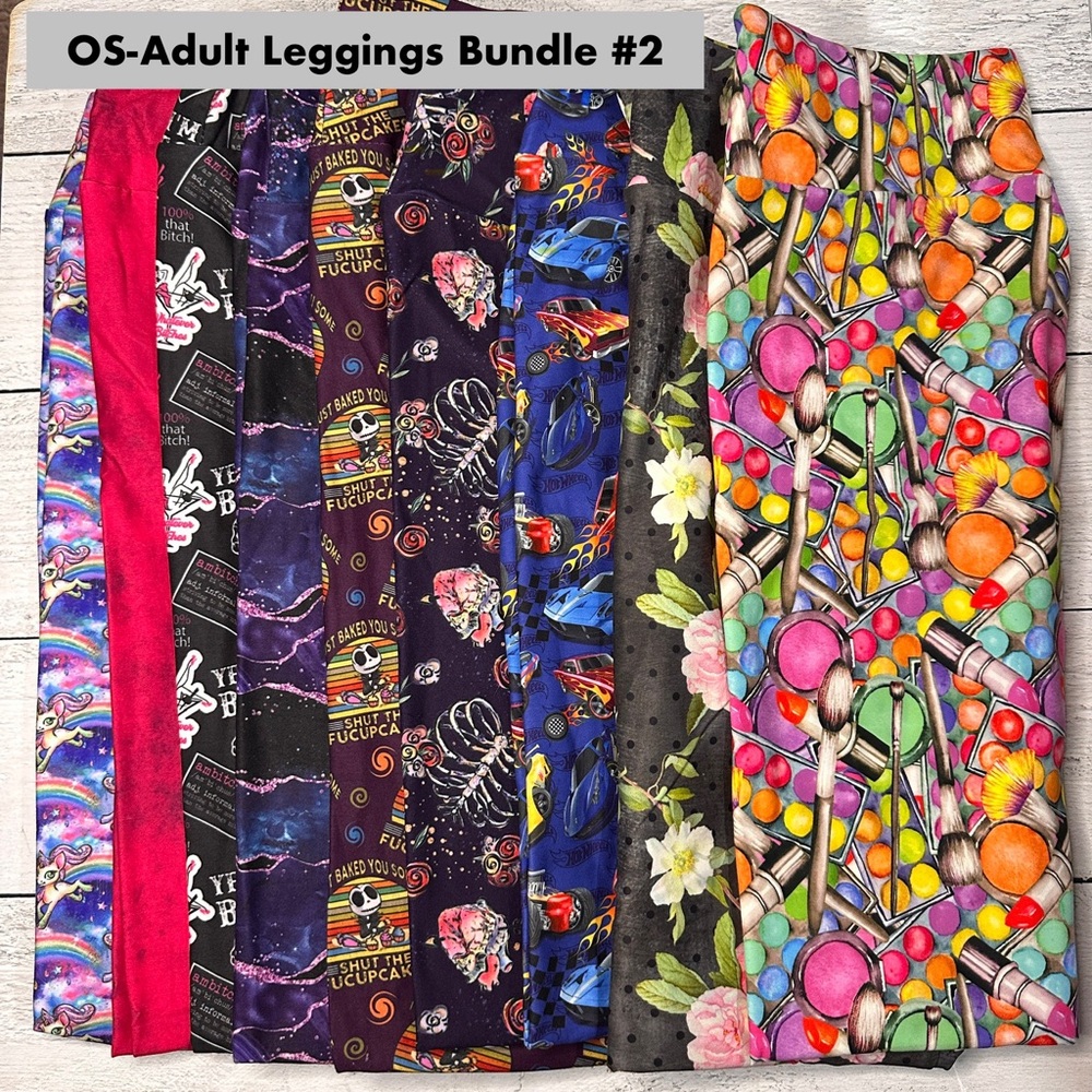 9 Pair Patterned Leggings Set Wholesale Bundle NEW - Picture 2 of 13